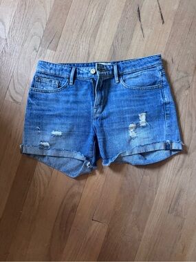 Frame Denim Blue Distressed Cutoff Jean Shorts